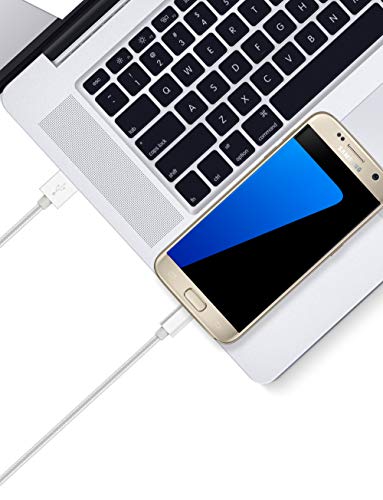 Talk Works Micro Usb Cable 3 Pack 6Ft Long Android Phone Charger Braided Heavy Duty Fast Charging Cord For Samsung Galaxy S6 / S7, Tablet, Bluetooth Speaker, Wireless Earbuds Headphones - Silver #TOP5