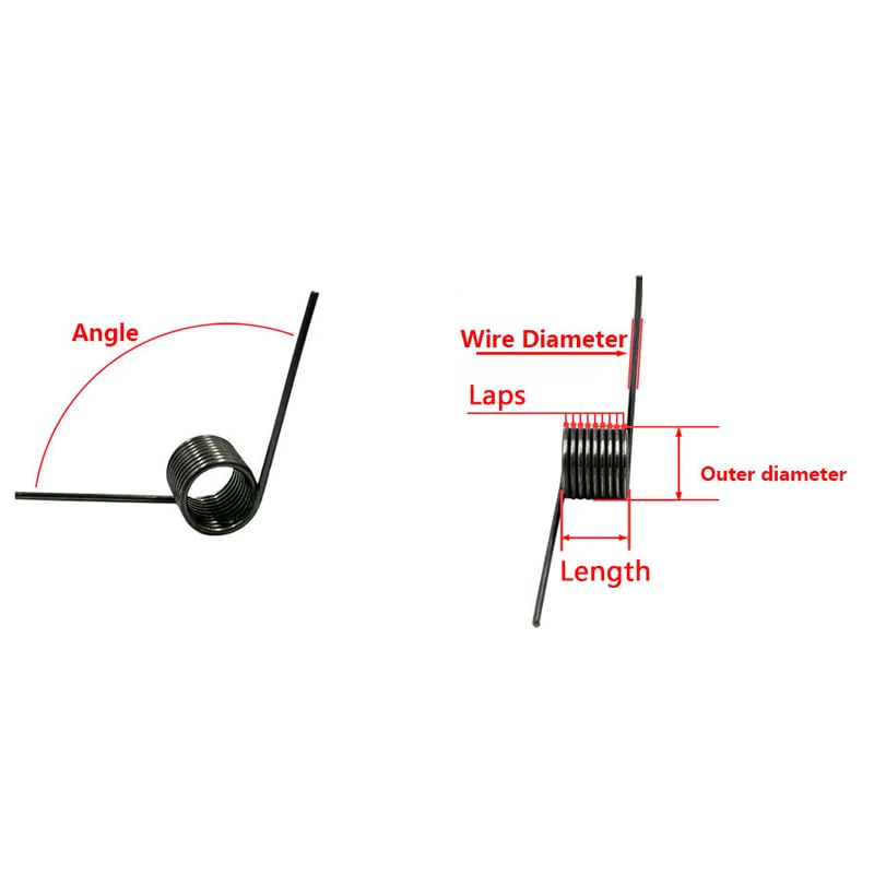 Ressort De Torsion En V 1.2mm - Type V, Fil Solide, Diamètre Extérieur 6-12mm, 60/90/120/180° (90°, (3LAPS)_7.5MM, Lot De 10)