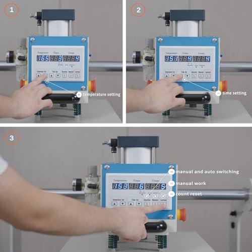 Prensa Térmica Neumática Doble 16x24 con Autodeslizante y Apertura Superior miniatura 5