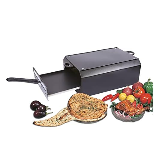 mini chef electric tandoor Double Layer Non Stick Coated Tray, Food Warming Top Plate and 1 Magic Cloth (Black)