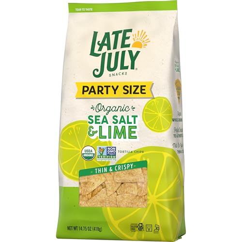 Late July Sea Salt & Lime Organic Tortilla Chips, 14.75 Oz Bag