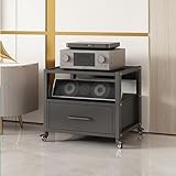 Photo Gallery armadietto moderno per componenti stereo scaffalature audio-video con ripiani regolabili, mobile stereo hi fi rack, per casa camera ufficio negozio(black,48.5cm/19.1in) Photo Gallery armadietto moderno per componenti stereo scaffalature audio-video con ripiani regolabili, mobile stereo hi fi rack, per casa camera ufficio negozio(black,48.5cm/19.1in)