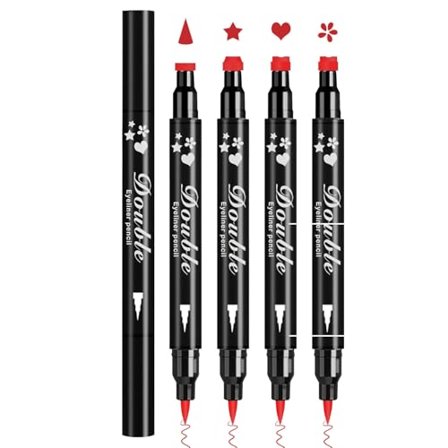 Set de 4 delineadores líquidos rojos Meilury miniatura 1