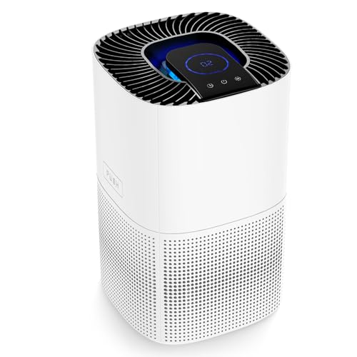Image of ZAFRO Air Purifier for Home Large Room, Air Quality Sensor & Automatic Speed, 360 HEPA Air Cleaner Covers Up to 1110 Sq. Ft. Low Noise Operation Sleep Mode, White