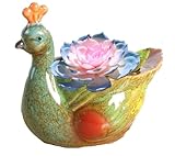 zmgmsmh Animal Shaped Planter Flower Pot Peacock Shape Small Succulent pots with Drainage Ceramic Animal Planter, Indoor Plant Container Planter with Drainage Hole Home Office Desk Garden (Peacock)