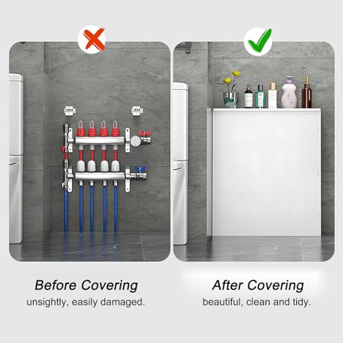 Cubre radiador de pared para ocultar tuberías feas con un mueble compacto 7