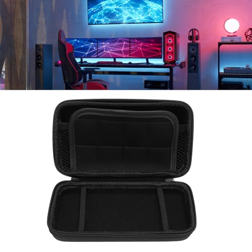 Hard Shell Travel Case with 8 Game Slots & Accessory Storage for 3DS XL/2DS XL/DS Lite/DSi XL Consoles (Black) (Black) - Image 3