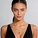 FILMOON Gold Interlocking Circle Pendant Necklace Dainty Gold Necklace for Women 18K Gold Plated Statement Knot Choker Necklace Fashion Jewelry Gift