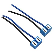 E-outstanding Headlight Adapter 2PCS H7 Headlight Bulb Right Angle Ceramic Socket Plug Connector with Wiring Harness