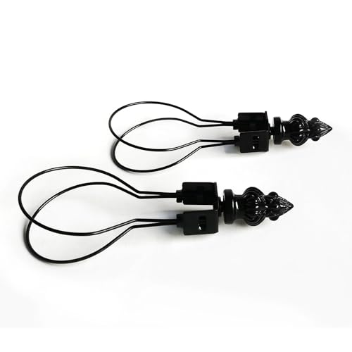 Image of GY & CK Lampshade Clip Adapter Light Bulb Adapter Includes Decoration Finial, Spring Clip for Light Bulbs (Black)