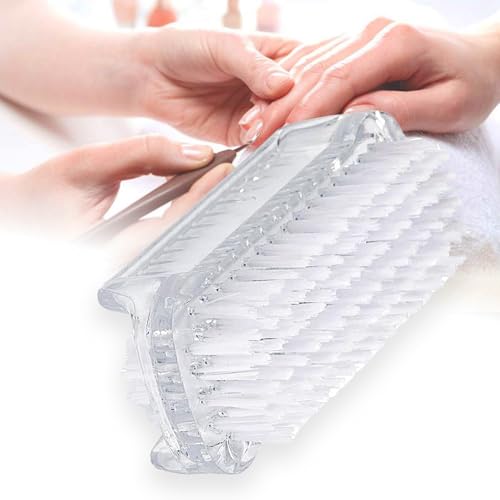2 Stück handbürste,handwaschbürste,nagelbürste,Doppelseitige Nagelbürste,Transparent Finger Bürste,Kunststoff Nagelbürste,Doppelseitige Handbürste,für Reinigung von Hand Nagel
