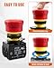HY57B Industrial Emergency Stop Switch Push Button Switch Fit for Industrial Electrical Appliances Equipment