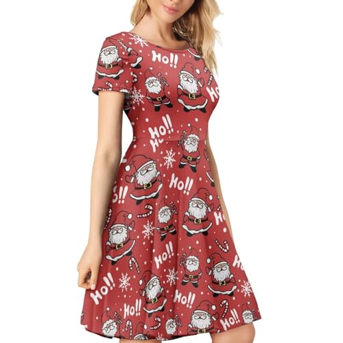 Image of POLERO Sunflower Dress for Women Floral Summer Dresses Short Sleeve Casual Sundresses Midi Dresses