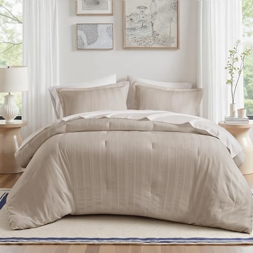 Madison Park Essentials Striped Comforter Set Cal King, 7 Pieces