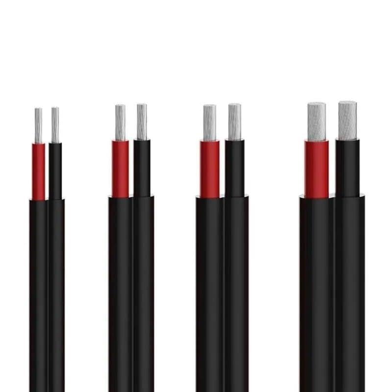 Solar-PV-Kabel 2,5/4/6/10 mm², TÜV-zertifiziert, 2-adrig, schwarzes XLPE, for DC-Verbindung zwischen Panel und Wechselrichter(5m,12 AWG - 4mm2)