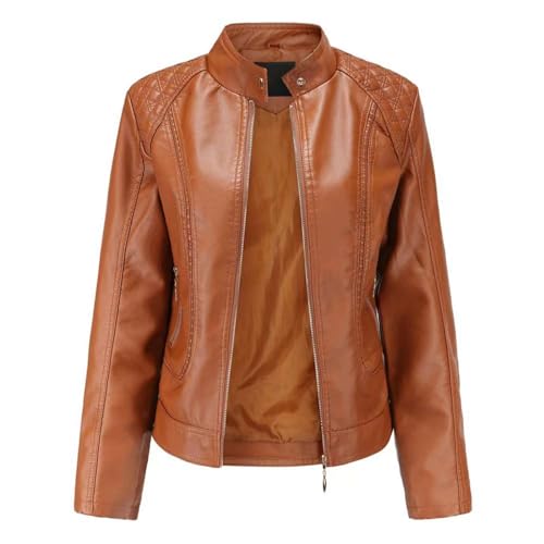 Manteau femme grande taille 4XL rouge qui sublime les formes veste motard confortable zippée