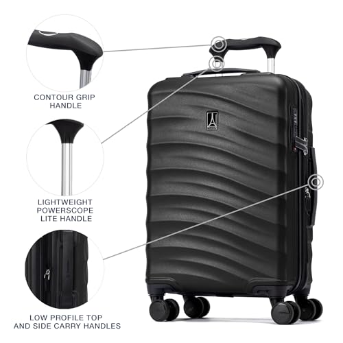 Image of Travelpro Maxlite Air V2 Hardside Expandable Carry on Luggage, 8 Spinner Wheels, Lightweight Hard Shell Suitcase, TSA lock, Black, Compact Carry On 19-Inch