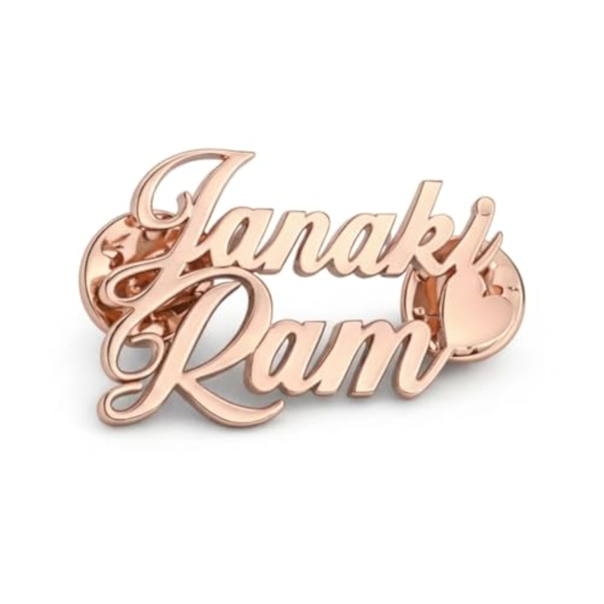 Personalized Couple Name Brooch Pin for Men & Women, Custom Gift