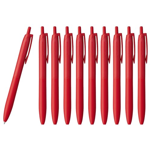 Image of Mitsubishi SXNLS07.15 10P Oil Based Ballpoint Pen - 0.7 Red (Pack of 10)
