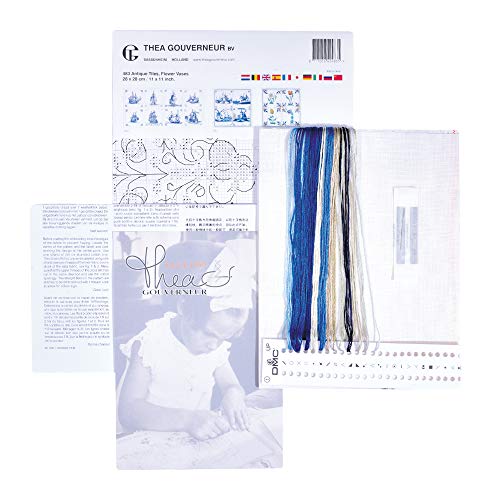 Kit de point de croix compté Thea Gouverneur Vases à Fleurs lin 483