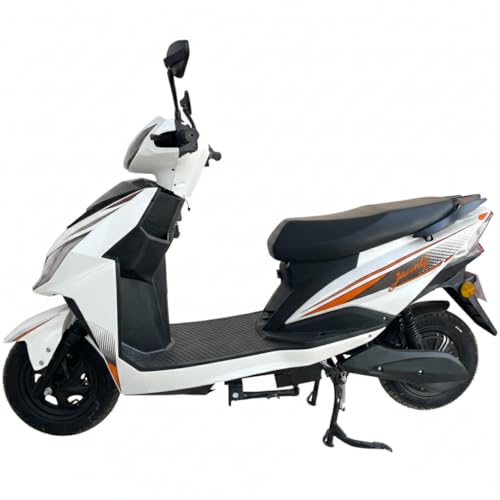 Image of AMO Electric Scooter Jaunty L Double Light Lead Acid Low Speed -25kmph Range - 65 Km Non RTO in White with Portable Charger Ex-Showroom