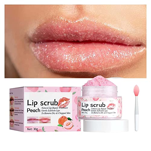 2022 Nuevo exfoliante de labios exfoliante e hidratante - Kit exfoliante de labios y humectante, exfoliante de labios para labios oscuros (2 piezas) Cover