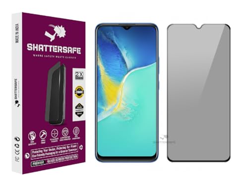 Image of Anti-Spy Privacy Tempered Glass Compatible For Vivo Y22 / Y28e 5G / Y28s / Y31 / Y31s / Y32 / Y33T / Y33s / Y35 / Y51 / Y51A / Y53S / Y72 5G / Y75 5G [Pack of 1]. Case Friendly Fit.