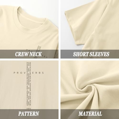 Image of Christian Shirts for Men Vintage Religious Cross Bible Verse T-Shirt Jesus Faith Tshirt Inspirational Graphic Tees