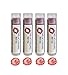 Tinted Lip Balm by Sky Organics - 4 Pack Plum Color - With Beeswax, Coconut Oil, Cocoa Butter, Vitamin E- Minty Lip Plumper for Dry, Chapped Lips- Tinted Lip Moisturizer. Made in USA