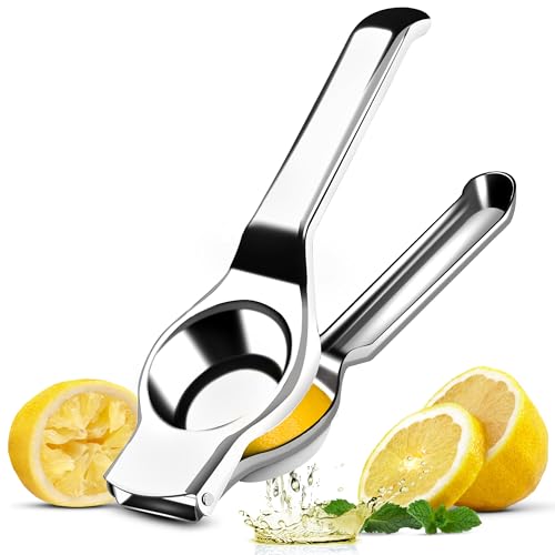 ZENQA Citrus Juicer Lemon Squeezers Press Heavy Duty Stainless Steel | Lime Squeezer with Bottle Opener Manual Fruit Juicer | Juice Extractor Single Hand Press Mexican Elbow Anti Corrosive Rust Proof