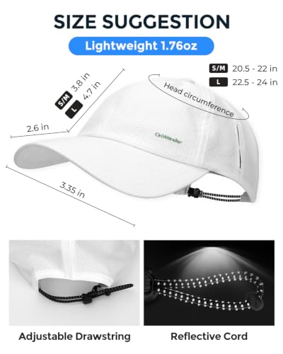 Image of Lightweight Golf Hat for Women Men, UPF 80+ Sun Protection Cap, Breathable Quick-Dry Baseball Cap for Running Sport