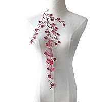 Applique Dentelle Broderie Florale Pailletée – Grande Applique Corsage Luxueuse à Coudre Pour Robe De Mariée Ou Soirée