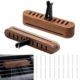 2 Stück Auto Duft, Auto Diffuser für ätherische Öle, Duft für Auto Innenraum, Autoduft zum Selbst Befüllen, Schwarznussbaum Auto Duft Diffusor mit 20 Verdunstungsstäbchen