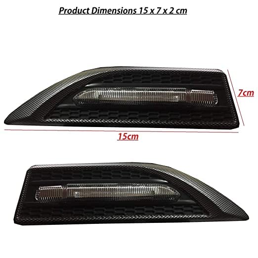 Image of Aksmit Car Side Fender Light with 3 Colour Led Indicator Light (White) For Alto 800
