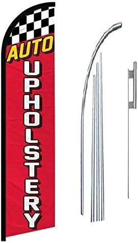 OnPoint Wares Auto Upholstery Flag Sign Kit With Complete Aluminium Pole Set-FI (1)