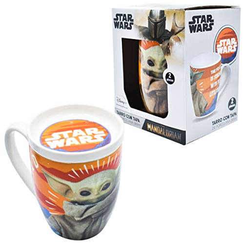 El Mejor Listado de Fun kids , listamos los 10 mejores. 47 Fun Kids Disney 1754-26 Taza de Porcelana con tapa Star Wars Baby Yoda Mandalorian 385 mililitros