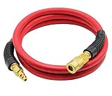 YOTOO Rubber Lead-in Air Hose 3/8-Inch by 6-Feet 300 PSI Heavy Duty, Kink Resistant, All-Weather Fle