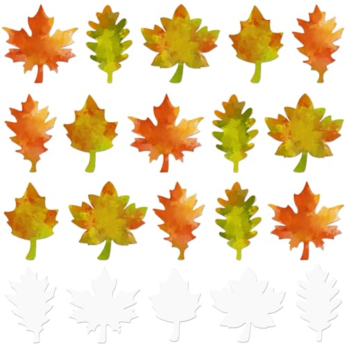 AUGSUN 150 Pcs Color Diffusing Paper Leaves Fall Maple Leaf