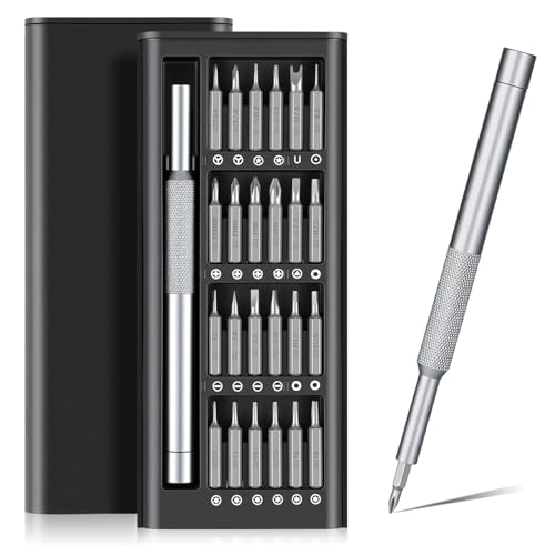 Pesutei Feinmechaniker Schraubendreher Set, 24 in 1 Magnetischer Feinmechaniker Werkzeug Set, Mini Schraubenzieher Set für PS4, PS5, Iphone, Ipad, Macbook, Switch, Brille, Uhren