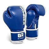 Gymrex GR-BG 6P Boxhandschuhe Kinder Jugend Boxen Handschuhe Boxsport 6 oz blau-weiß