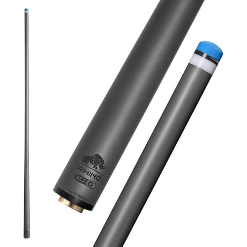 RHINO Carbon Fiber Pool Shaft, Low Deflection 30" Single Shaft, Pro Taper Billiard Shaft, TIME Crystal Tip, 3/8-8, 3/8-10, 5/16-18, Q-loc Shaft