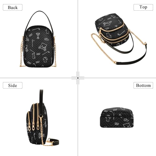 Image of MCHIVER Golf Crossbody Bag for Women Cell Phone Purse Wallet with Removable Chain Shoulder Handbag