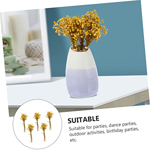 ORFOFE 5pcs Ramo de Flores Secas Gypsophila miniatura 6