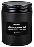 Scented Candles for Men | Lavender and Wood Scented Candle | Soy Candles for Home Scented | Aromatherapy Candle Men Candles | Candle for Men Candles | Long Lasting Candles | Masculine Candle Black Jar