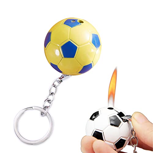 Encendedor creativo con diseño de fútbol y llavero