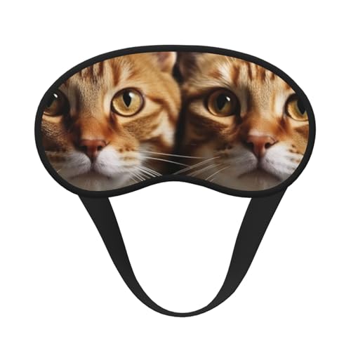 Sleep Mask for Side Sleeper Silk Sleeping Eye Masks with Elastic Strap Super Soft Eye Sleep Shade Cover Cats Blackout Night Blindfold for Women Men Travel