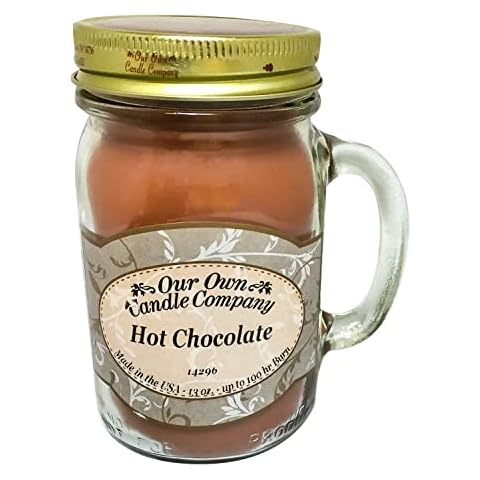 our own candle Grande Chocolate caliente aromática Mason Jar vela Cover
