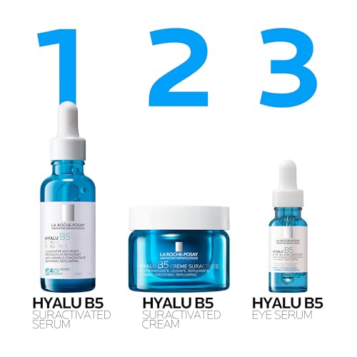 La Roche-Posay Hyalu B5 Hydrating Face Serum with Hyaluronic Acid for Dry and Dehydrated Skin, Re-Plump and Repair Skin, Lightweight Gel-Like Texture, 30ml