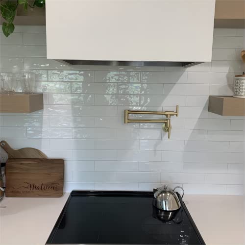 Robinet de cuisine pliant doré : luxe et flexibilité murale - 8