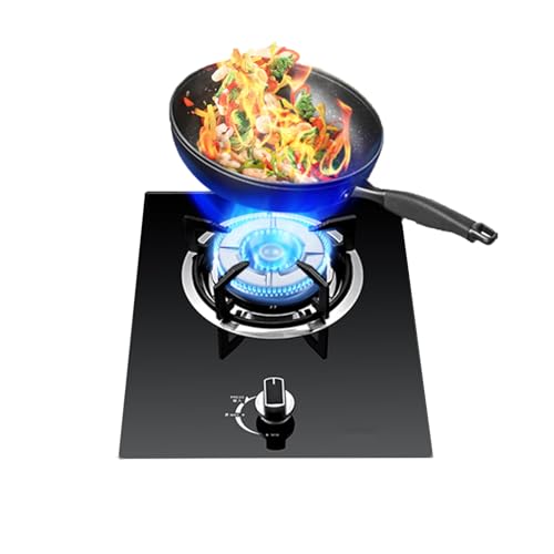 ガスストーブ、4.5KW 渦巻火ガス調理器、ガス/LP ガス変換ストーブ、屋外および屋内ポータブル、フレームアウト保護付き、家庭用キッチン用(LPG)